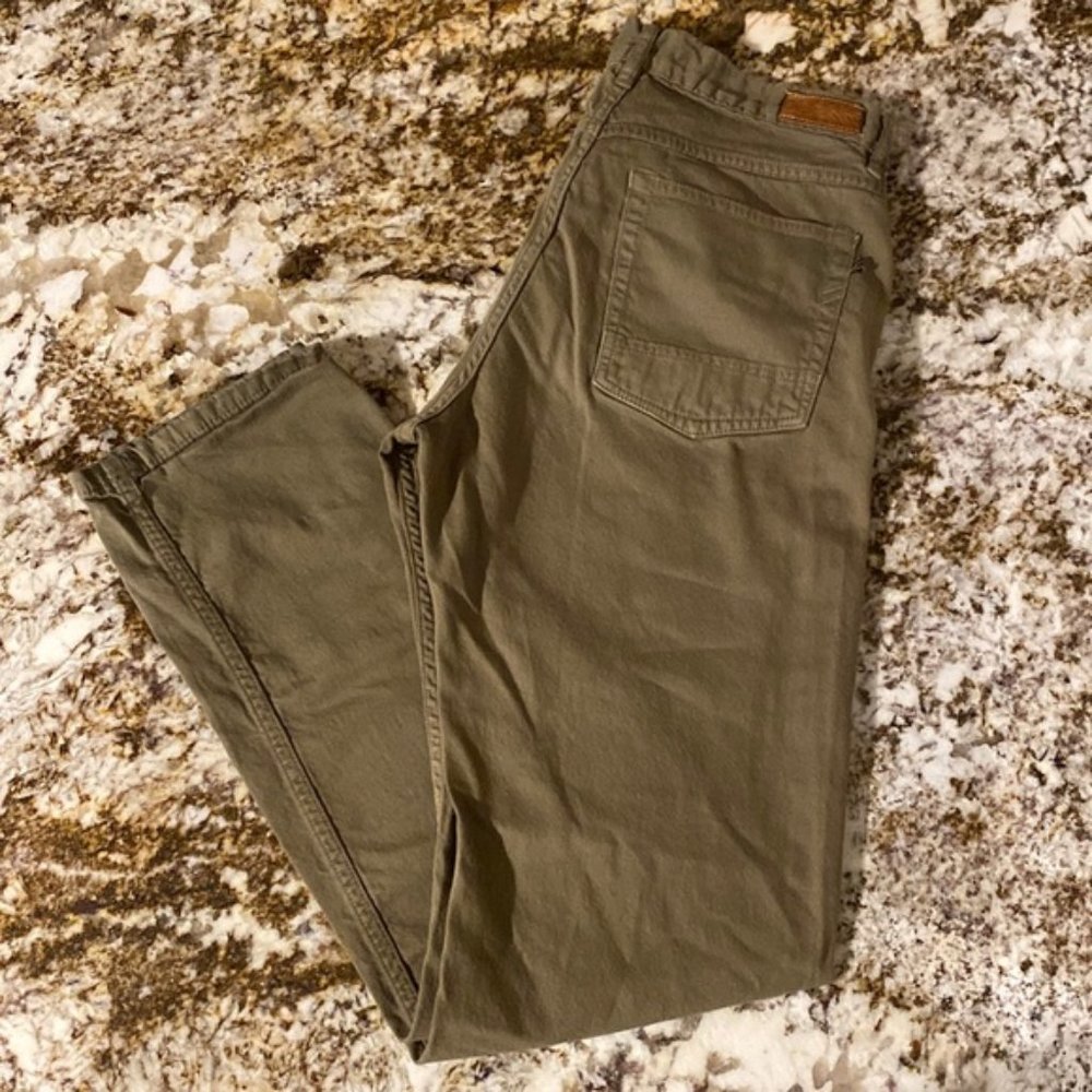 Billy Reid Straight Cut Pant Size 27 Moss Green